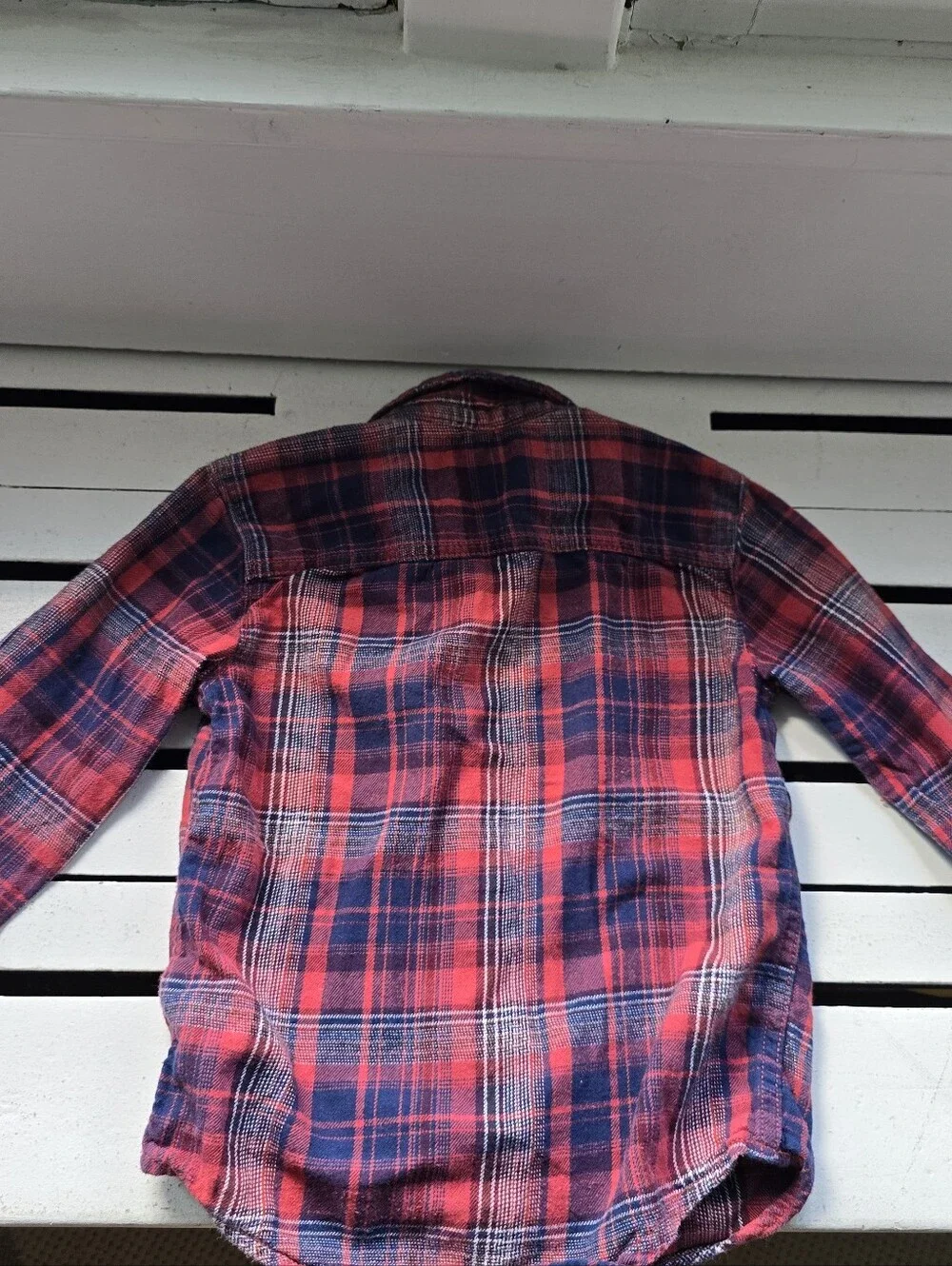 Carter's Red & Navy Plaid Button-Down Shirt for Kids
